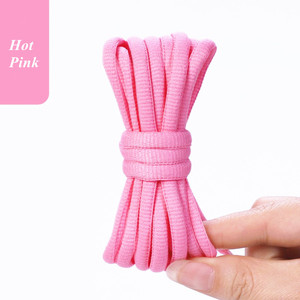 Yrunfeety-cordones de zapatos ovalados de poliéster de 8mm de grosor, de 140-180CM, para zapatillas deportivas de colores, venta al por mayor - Product Image 4