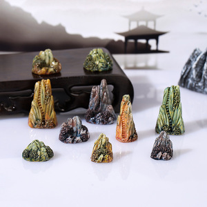 Adornos de Roca en Miniatura de Resina, Decoraciones de Montaña Simuladas, Paisaje Hecho a Mano, Accesorios de Jardinería con Musgo para DIY - Product Image 3