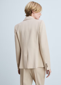 女性用エレガントなサテンアンクル丈ブレザー新軽量カジュアル構造弾性シングルボタン閉鎖無地染め - Product Image 3