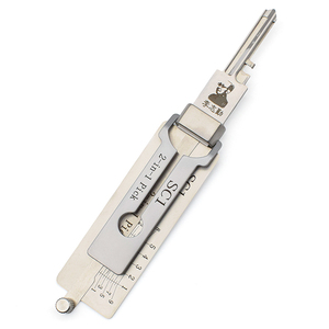 Herramienta Lishi 2 en 1 SC1 (5 pines) para cerraduras Schlage, herramienta de cerrajería para cerraduras de puertas domésticas y cerraduras civiles. - Product Image 2