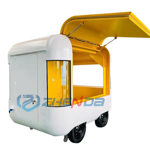 Selling Mobile Food Kitchen Catering Truck Ice Cream Fast Food Cart Food <b>Trailer</b> Cart With Wheels With Full Kitchen - Product Image 2