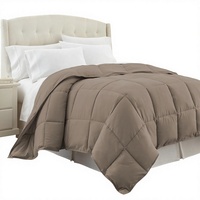 Couette moderne en polyester solide de qualité supérieure, alternative au duvet, taille King, pour hôtel, couleur taupe foncé