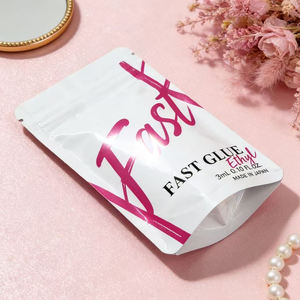 Custom Printed Shiny Surface Mylar Stand Up Zipper <b>Bag</b> - Cosmetics Sample Pouch - Product Image 3