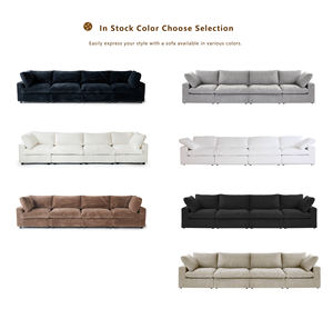 एतुनस ड्रॉप शिपिंग आधुनिक कोने सोफा यू आकार काले सफेद ग्रे मॉड्यूलर अनुभागीय सोफे सेट - Product Image 6