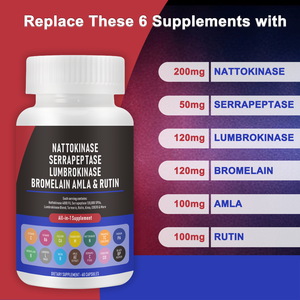 Complément Tout-en-un OEM : Serrapeptase, Lumbrokinase, Bromélaïne, Papain, Enzymes de Papaye, Ananas, <span class=keywords><strong>Amla</strong></span>, Nattokinase en Capsules - Product Image 3
