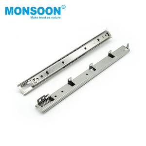 <span class=keywords><strong>Meuble</strong></span> <span class=keywords><strong>de</strong></span> <span class=keywords><strong>cuisine</strong></span> personnalisé glissière télescopique à deux sections 27 mm <span class=keywords><strong>de</strong></span> largeur <span class=keywords><strong>rail</strong></span> <span class=keywords><strong>de</strong></span> tiroir suspendu en acier zingué <span class=keywords><strong>pour</strong></span> la salle à manger - Product Image 4