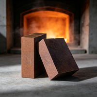 Brique réfractaire en magnésite chromée 1650°C pour four rotatif à ciment et four industriel avec service de découpe certifié ISO9001