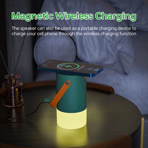 <span class=keywords><strong>Enceinte</strong></span> sans fil magnétique avec chargeur de téléphone intégré, étanche IP66, autonomie de 20h, audio sans fil TF/AUX pour la maison et l'extérieur - Product Image 2