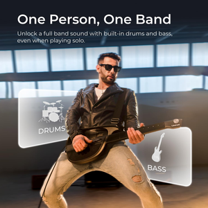 Guitare intelligente sans frettes LiberLive C1 avec kit d'accessoires, cadeau d'anniversaire personnalisable blanc - Product Image 4