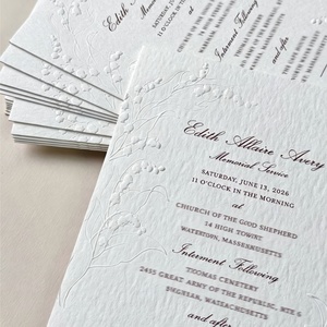Juego de Tarjetas de Invitación de Boda Personalizadas de Alta Calidad con Decoración en Relieve 3D y Lámina Dorada - Product Image 6