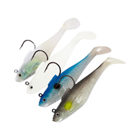 SIDEWINDER LURES SUPER SHADS le BASS PACK 4 "(4 PCS) Appâts souples artificiels Pêche au fond du lac en plastique