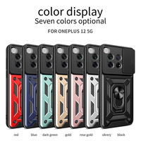 Coque de protection robuste avec béquille et protection coulissante pour objectif d'appareil photo pour OnePlus 12R 11R 12 10T Nord N30