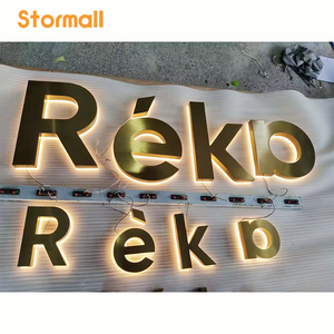 Tùy chỉnh <span class=keywords><strong>LED</strong></span> chiếu sáng quảng cáo điện tử dấu hiệu 3D Backlit kênh chữ kinh doanh Logo văn phòng phong cách thép không gỉ - Product Image 3