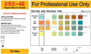 Bandelettes de test urinaire 4-en-1 (100 bandelettes) - Certifiées ISO - Kit d'autodiagnostic rapide en 30 secondes - Précision de 99,9 % - Matériel PVC/PET - Product Image 3