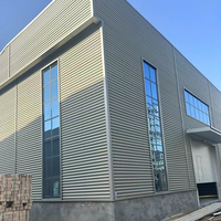 Estructura de Acero Industrial Prefabricada Moderna de Metal Ligero, Estructura de Techo a Dos Aguas, Taller, Oficina, Construcción de Edificios, Almacén