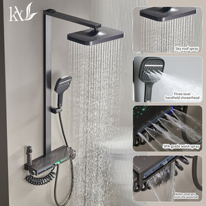 YaKe Smart Led Star Sky Light Badkamerwaterval Pianotoets Digitaal display Taillemassage Multifunctionele douche Gepolijst keramiek - Product Image 3