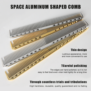 Spazio professionale in alluminio affusolato pettine per capelli da barbiere antistatico salone parrucchiere pettine taglio capelli - Product Image 3