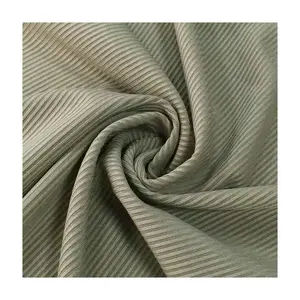 Sıcak satış moda giysi elastan kaburga streç düz boyalı örme 2*2 polyester spandex kumaş