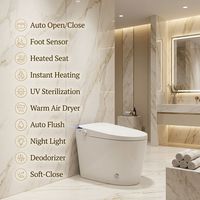 WC intelligent moderne et simple certifié CE avec bidet intégré, à siphon en P ou en S, pour le marché européen