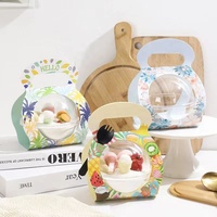 XJH PET Plastique Mousse Gâteau Boîte 350/500/700ml Salade Boîte Emballage pour Bonbons Cuisson Pâtisserie Sushi Mat Lamination Gaufrage