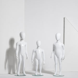 Maniquí Infantil de Cuerpo Completo de Fibra de Vidrio Blanco Brillante para Ropa, Entrega Rápida - Product Image 3