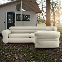 Canapé-lit gonflable pliable et compressible en PVC écologique moderne et personnalisé, imperméable, pour le camping, l'extérieur, le salon et la maison