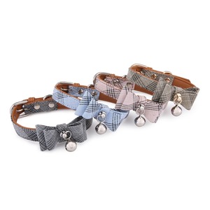 Collar para gato con lazo y patrón de celosía, campana ajustable para gatos pequeños, regalo para todas las estaciones - Product Image 5