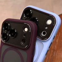 Étui de protection magnétique de luxe pour appareil photo, couleur contrastée, pour iPhone 18 Pro 17 Air 16 15 14 Pro Max, coque magnétique mate en PC
