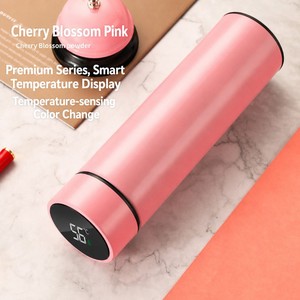 Bouteille d'eau intelligente 500 ml avec affichage LED de la température, thermos isotherme en acier inoxydable, rappel de consommation, idéal pour la gym, vente en gros - Product Image 6