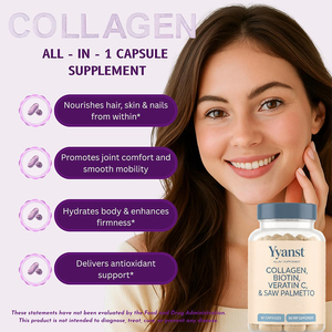 OEM All-in-1 Collagen Biotin Vitamin C <b>Saw</b> Palmetto Capsules Dietary Supplement 60 Count - Product Image 4