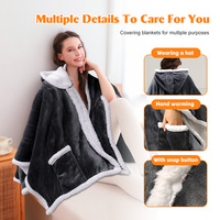 Couverture matelassée en flanelle électrique portable chauffée avec contrôle de la température lavable en machine