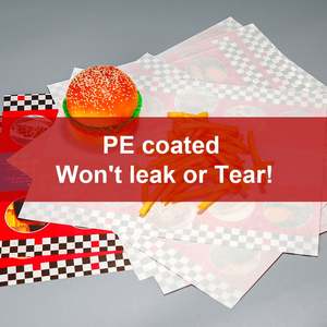 Custom Logo Food Grade Burger Sandwich <b>Wrap</b> Oily Grease Proof Paper PE Coated for Pizza and Bread - Product Image 3