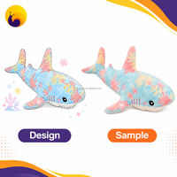 Fabricant de jouets en peluche personnalisés OEM ODM, vente en gros directe d'usine, faible MOQ, peluche requin douce