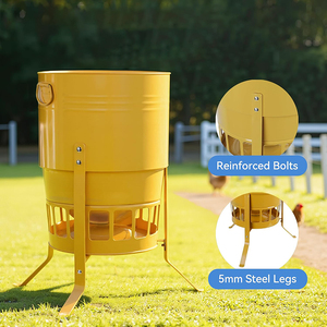 Jh-mech kim loại gà trung chuyển bột tráng chống gỉ Thiết kế 50lbs gia cầm trung chuyển với 16 cổng thép gà trung chuyển - Product Image 3