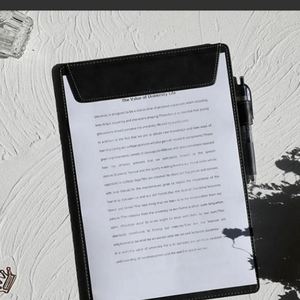 Wholesale Durable Office Accessory School Portable PU Leather <b>A4</b> Clipboard File <b>Folder</b> Magnetic Clipboard Menu Paperclip - Product Image 2