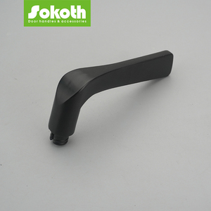 Deurklinken van zwart ijzer, hoge kwaliteit, stijlvol design, zwart gekleurd. - Product Image 6