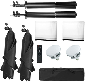 Kit d'éclairage Softbox Photographie Équipement de studio photo 5700K Ampoule à économie d'énergie pour portraits Photo publicitaire de mode - Product Image 2