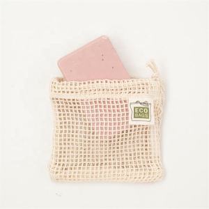 Meilleure Vente Sac en Maille de Coton Naturel pour Savon Pochette Économiseur de Savon avec Cordon de Serrage - Product Image 6