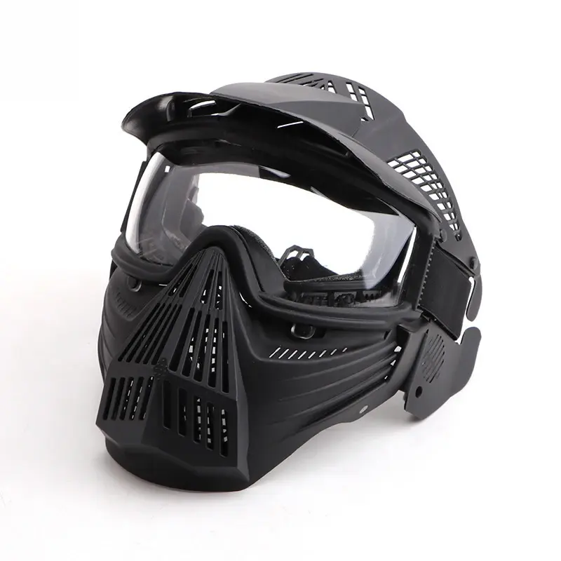 Tactical Paintball Máscara Anti-vento Tiro Goggles Máscara protetora Full Face Gás Máscara Facial