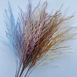 Plantas Verdes Artificiales con Ramas de Semillas de Arroz de 30cm-100cm, Decoración de Plástico para Bodas y Hogar - Product Image 3