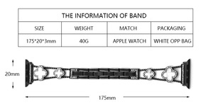 Trèfle à quatre feuilles de luxe avec <span class=keywords><strong>bracelet</strong></span> de montre en diamant pour montre <span class=keywords><strong>apple</strong></span> <span class=keywords><strong>8</strong></span>/7/6/5/4/3/2 femmes mode <span class=keywords><strong>bracelet</strong></span> de montre en métal allié - Product Image 5