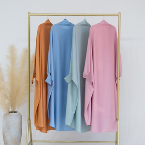 Abaya <span class=keywords><strong>pour</strong></span> enfants Loriya EID, vente flash, 4 tailles, manches élastiques en satin, abaya de prière, <span class=keywords><strong>jilbab</strong></span> <span class=keywords><strong>pour</strong></span> filles, robe musulmane avec hijab - Product Image 6
