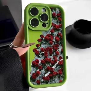 Custodia per cellulare in Silicone con fiori di Rose rosse antiurto <span class=keywords><strong>Cover</strong></span> morbida per <span class=keywords><strong>iPhone</strong></span> 17 16 15 14 13 <span class=keywords><strong>11</strong></span> Max Plus XS Max 7 Plus - Product Image 5