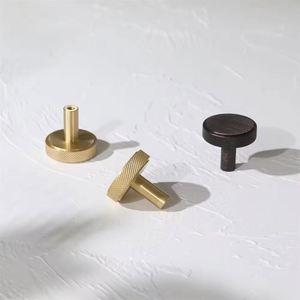 Tiradores y pomos redondos de aluminio modernos, económicos y ecológicos, dorados, para muebles de cocina, dormitorio y baño. - Product Image 3