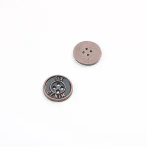 Replacement Shirt 4 Hole Gold Metal Buttons For Shirts
