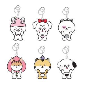 Kpop stayc 4TH annnivery พวงกุญแจอะคริลิค <span class=keywords><strong>Sumin</strong></span> sieun Isa seeun Yoon การ์ตูนน่ารักพวงกุญแจกระเป๋าจี้อุปกรณ์เสริมของขวัญสำหรับแฟนๆ - Product Image 1