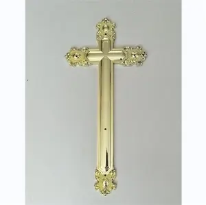 Jesus6# Standard Funeral Coffin Accessories Plastic Cross Decoration Size 44.8x20.8cm PP Material Coffin Crucifix