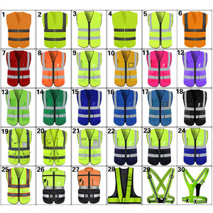 سترة عالية الرؤية جيوب للسحاب تنظيف ملابس العمل ملابس السلامة قميص العمل الرجال سريع الجفاف بولو تي شيرت - Product Image 4