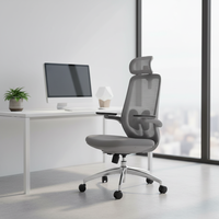 Chaise de bureau ergonomique à dossier haut moderne chaise de bureau en tissu maillé pour adultes espace de travail professionnel