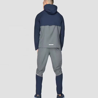 Survêtement de sport pour homme, séchage rapide, polyester fin, nylon, logo réfléchissant personnalisé, coupe ajustée, veste coupe-vent et pantalon, haute qualité
